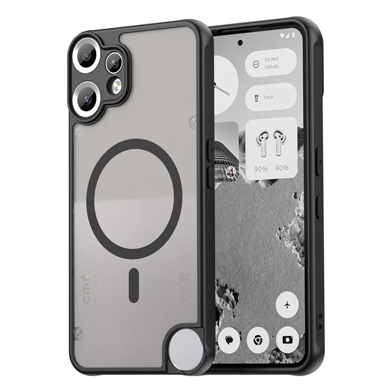 For Nothing CMF Phone 2 Pro Case Compatible with MagSafe Anti Drop PC + TPU Phone Cover - Black