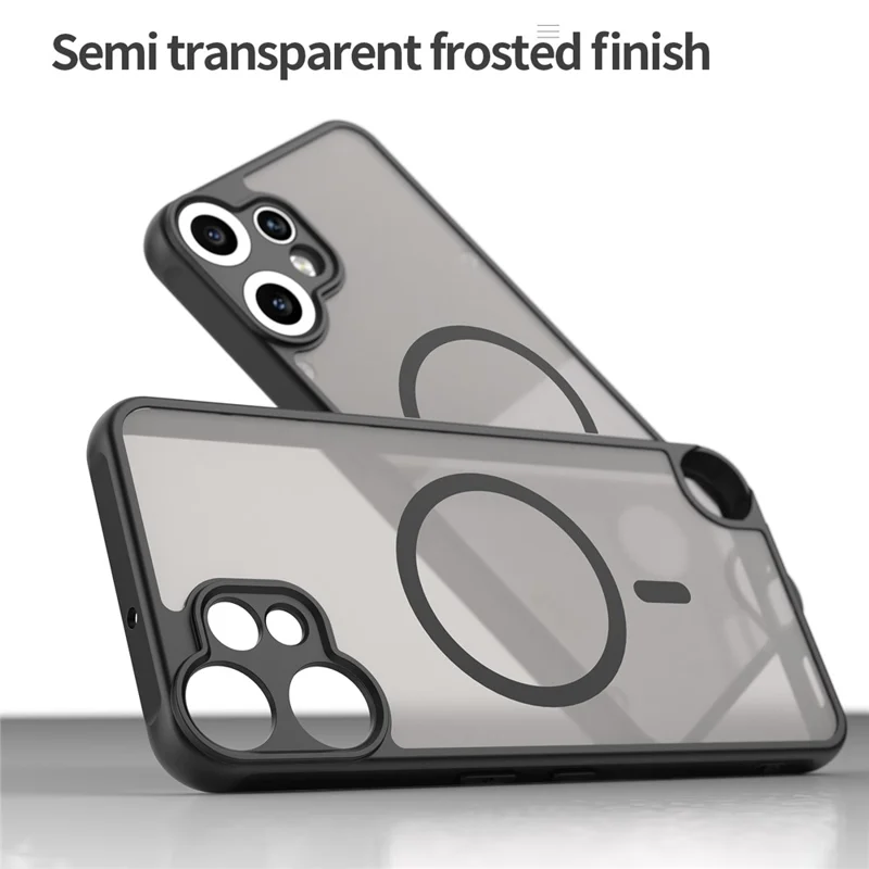 For Nothing CMF Phone 2 Pro Case Compatible with MagSafe Anti Drop PC + TPU Phone Cover - Black