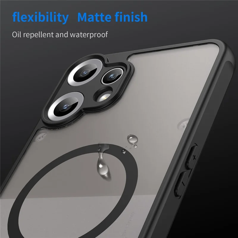 For Nothing CMF Phone 2 Pro Case Compatible with MagSafe Anti Drop PC + TPU Phone Cover - Black