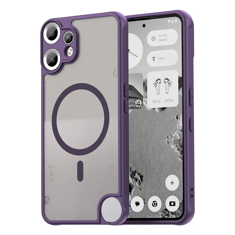 For Nothing CMF Phone 2 Pro Case Compatible with MagSafe Anti Drop PC + TPU Phone Cover - Purple