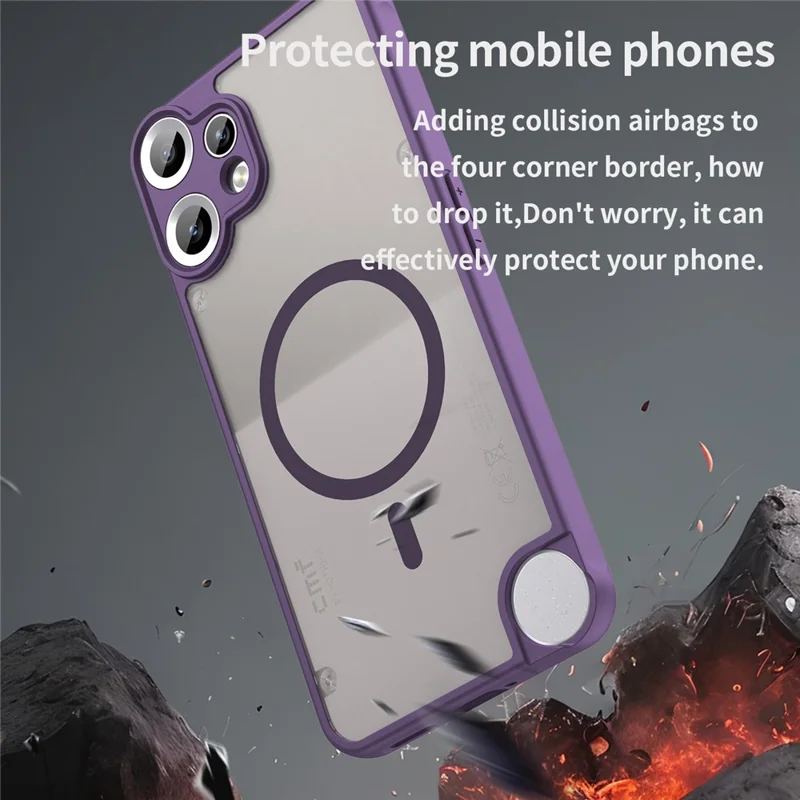 For Nothing CMF Phone 2 Pro Case Compatible with MagSafe Anti Drop PC + TPU Phone Cover - Purple