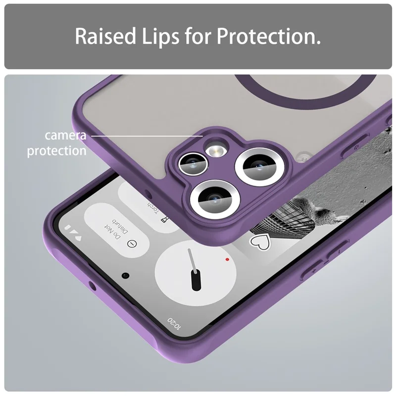 For Nothing CMF Phone 2 Pro Case Compatible with MagSafe Anti Drop PC + TPU Phone Cover - Purple