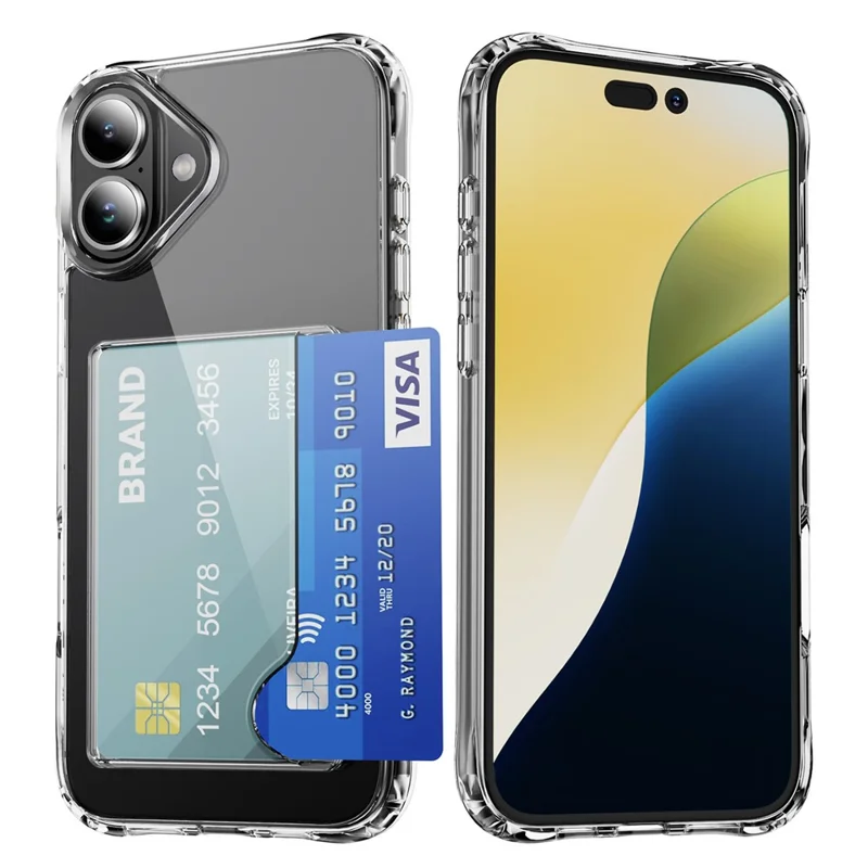 For iPhone 17 Case Protective TPU Phone Cover with Card Holder