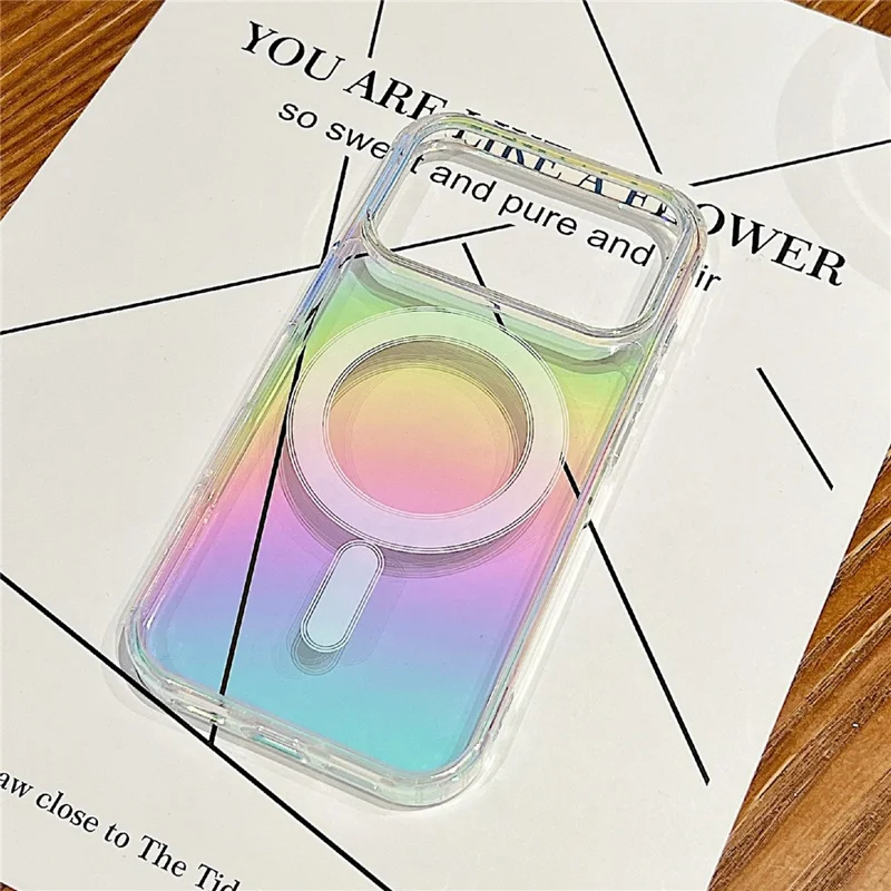 For iPhone 17 Pro Case Compatible with MagSafe Acrylic + TPU Gradient Phone Cover