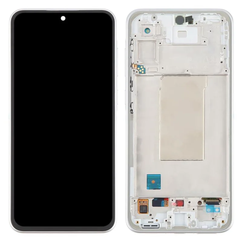 For Samsung Galaxy A36 5G A366 OEM Grade S OLED Screen and Digitizer Assembly + Frame (Without Logo) - Silver
