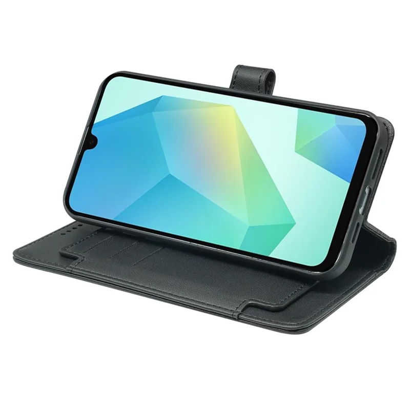 Zwart hoesje voor Samsung Galaxy S25 met 9 kaartslots en ruitpatroon van PU-leer