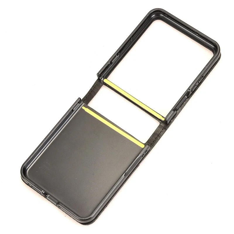 Für Motorola Razr 60 Ultra 5G / Razr Ultra 2025 5G Hülle Retro Textur Leder + PC Handyhülle mit Kartenfach - Schwarz