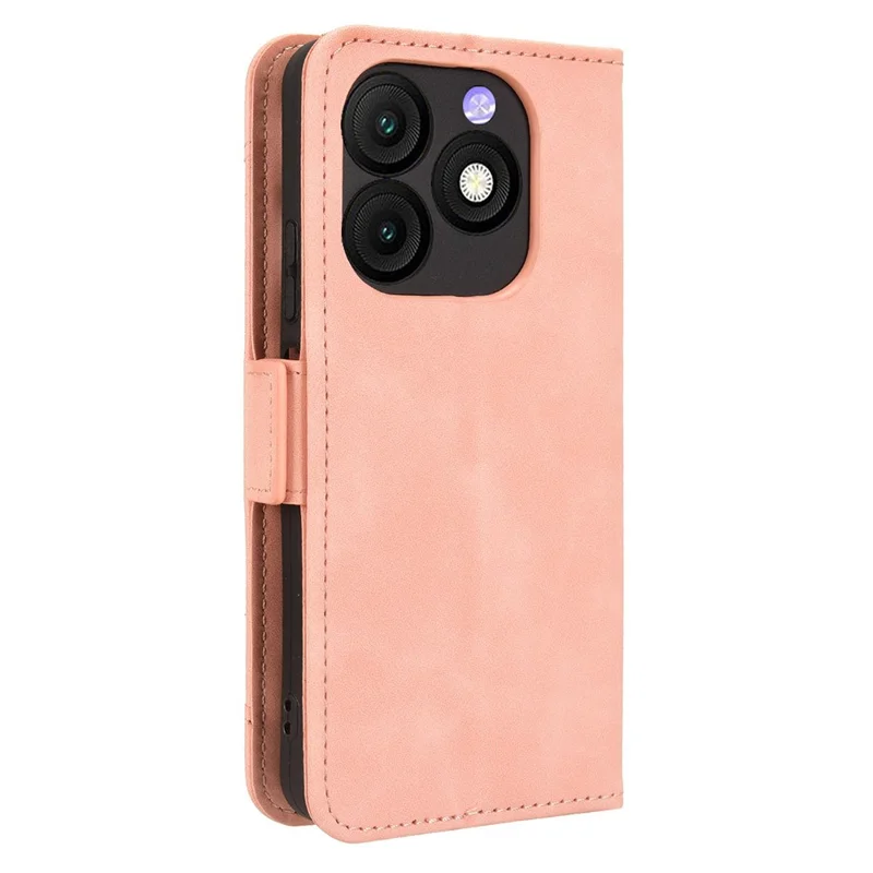 Чехол-кошелек из натуральной кожи для itel Zeno 10 4G с несколькими отделениями для карт - розовый