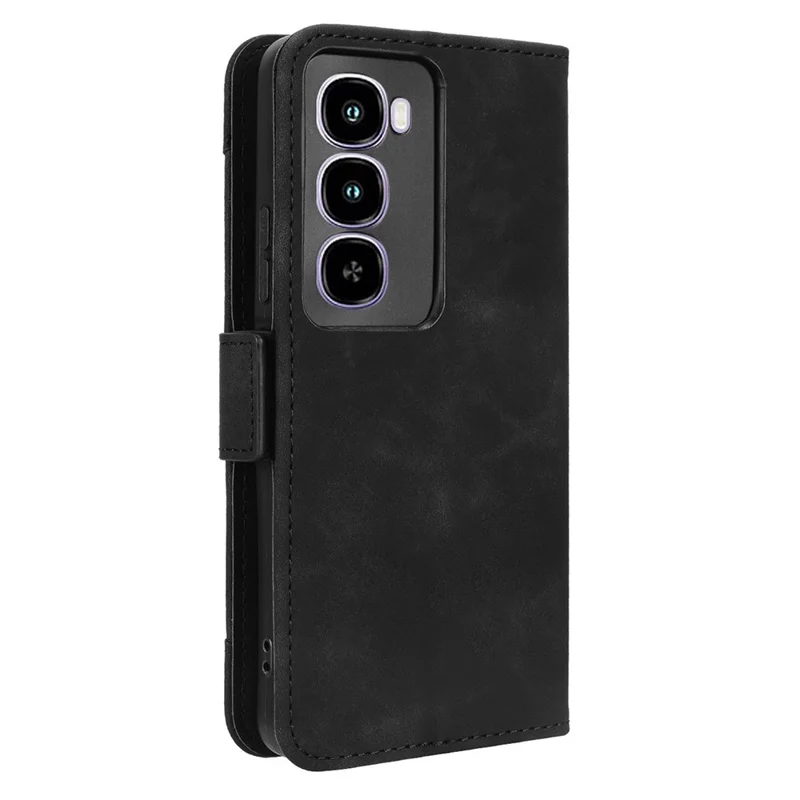 Étui en cuir pour itel City 100 4G avec portefeuille et emplacements pour cartes multiples - Noir