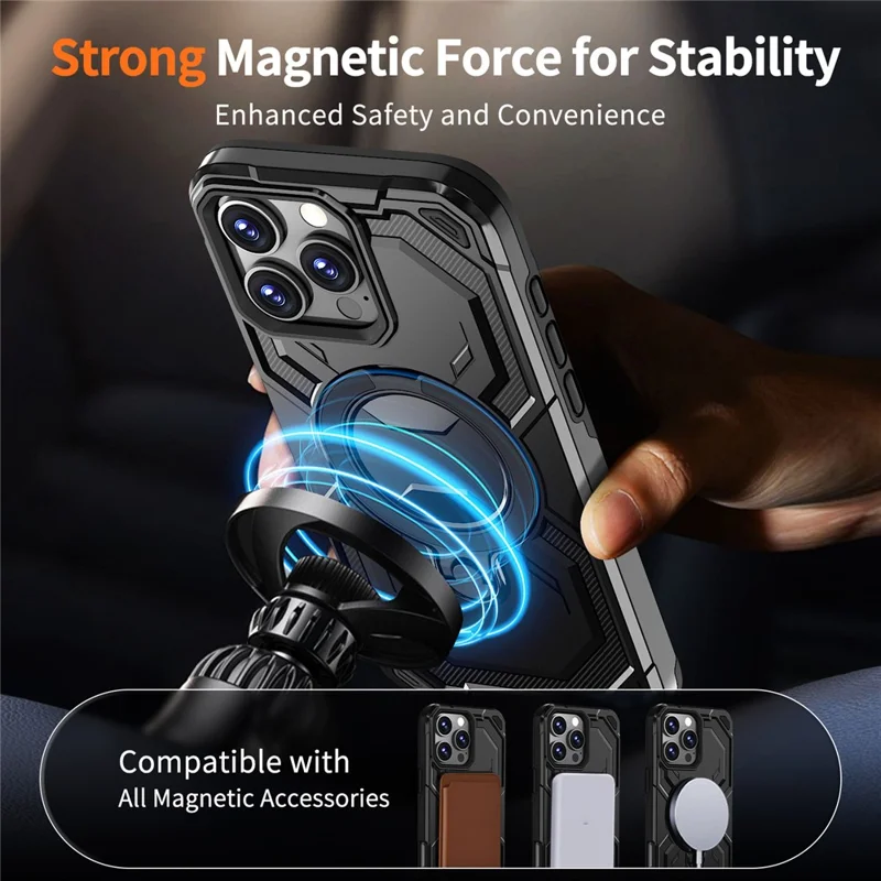 Bulk Purchasing For iPhone 12 / 12 Pro Case Magnetic Rotating Kickstand PC + TPU Phone Cover - Green