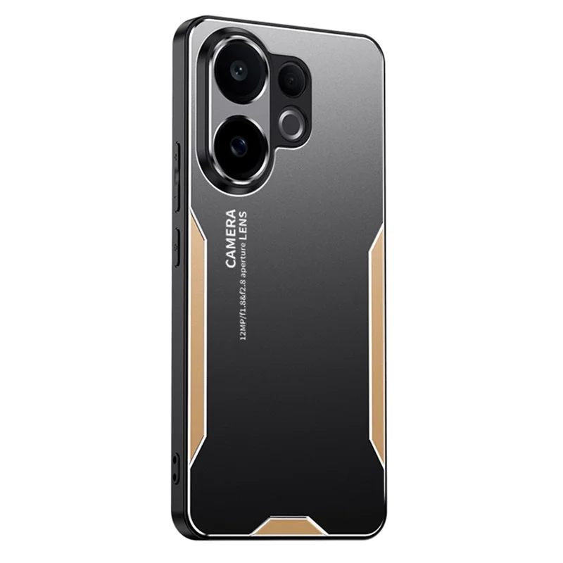 For vivo S30 5G Phone Case Aluminium Alloy TPU PC Back Cover - Gold