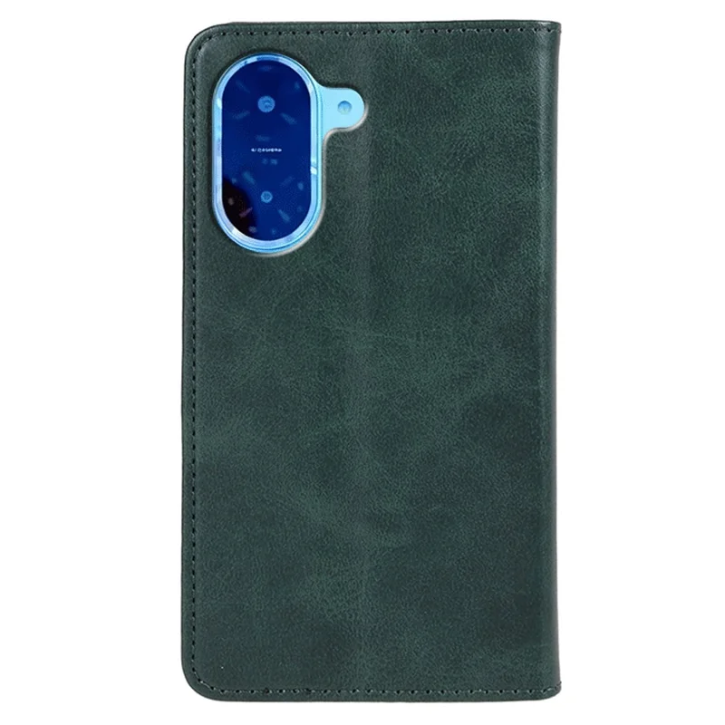 Para Xiaomi Redmi A5 4G (171,7mm) / Poco C71 4G Capa de Couro PU Magnética Resistente para Celular com Textura de Bezerro - Verde