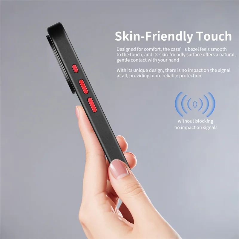 For iPhone 16 Pro Magnetic Case Forged Texture Aramid Fiber + TPU Phone Cover with Metal Lens Frame - Red Lens Frame + Red