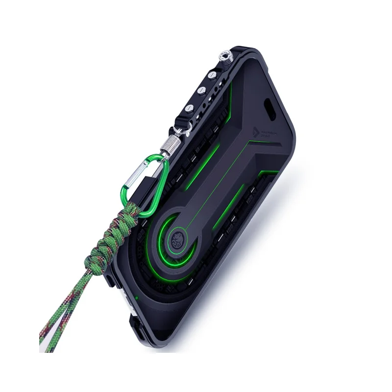 Cover paraurti per Xiaomi 15 Pro / 15S Pro in lega di alluminio con custodia metallica e cinturino - Nero