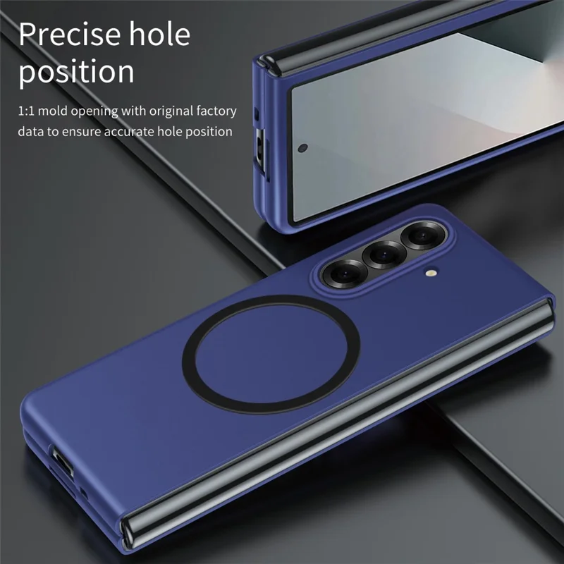Funda para Samsung Galaxy Z Fold7 5G Compatible con MagSafe, Tacto Suave, Rígida de PC, Acabado Mate - Color Zafiro