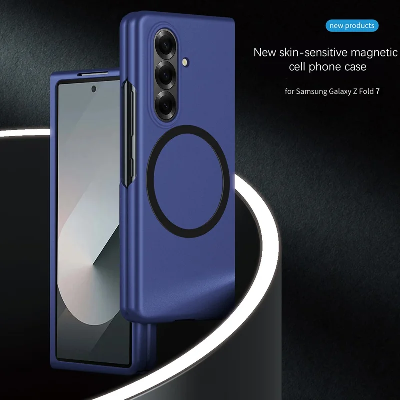 Funda para Samsung Galaxy Z Fold7 5G Compatible con MagSafe, Tacto Suave, Rígida de PC, Acabado Mate - Color Zafiro