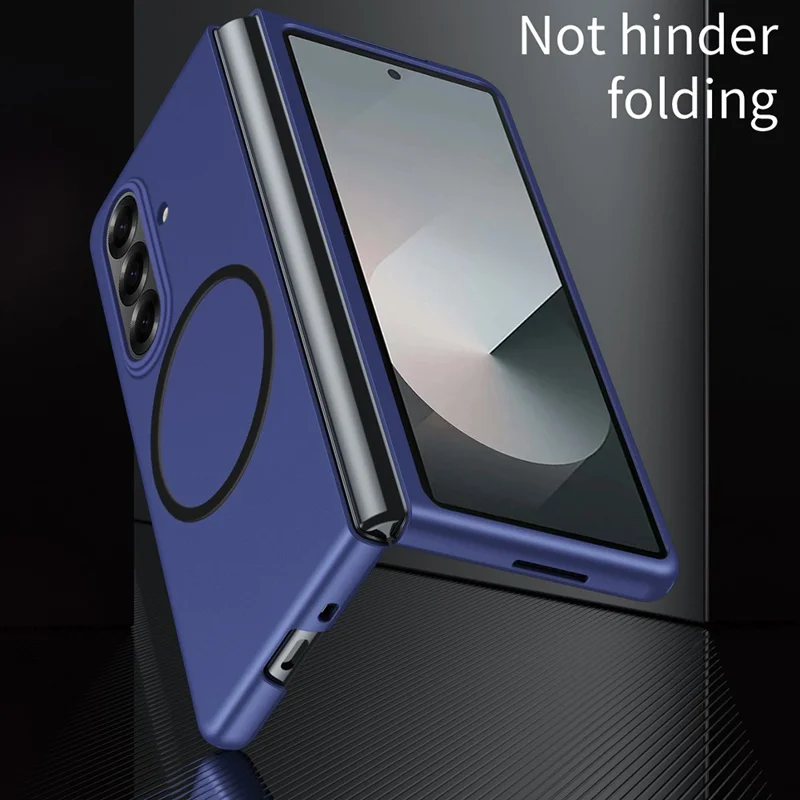 For Samsung Galaxy Z Fold7 5G Case Compatible with MagSafe Skin-Touch Matte Hard PC Phone Cover - Black
