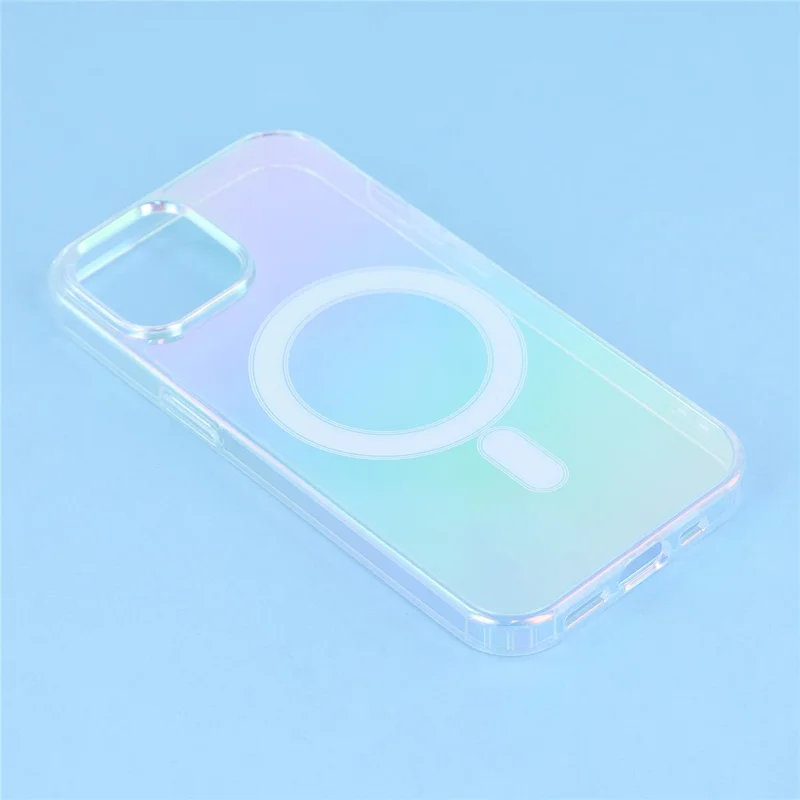 Für iPhone 15 Plus Slim Case Acryl + TPU Gradient Handyhülle, kompatibel mit MagSafe