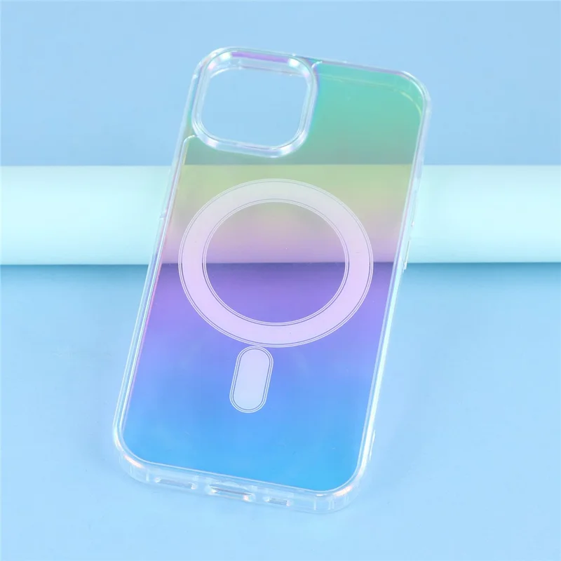 Für iPhone 14 Dünne Hülle Acryl + TPU Gradient Handyhülle Kompatibel mit MagSafe