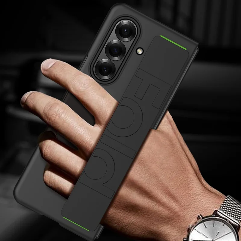 Для чехла Samsung Galaxy Z Fold7 5G с ремешком на запястье, твердый ПК с резиновым покрытием - - Фиолетовый