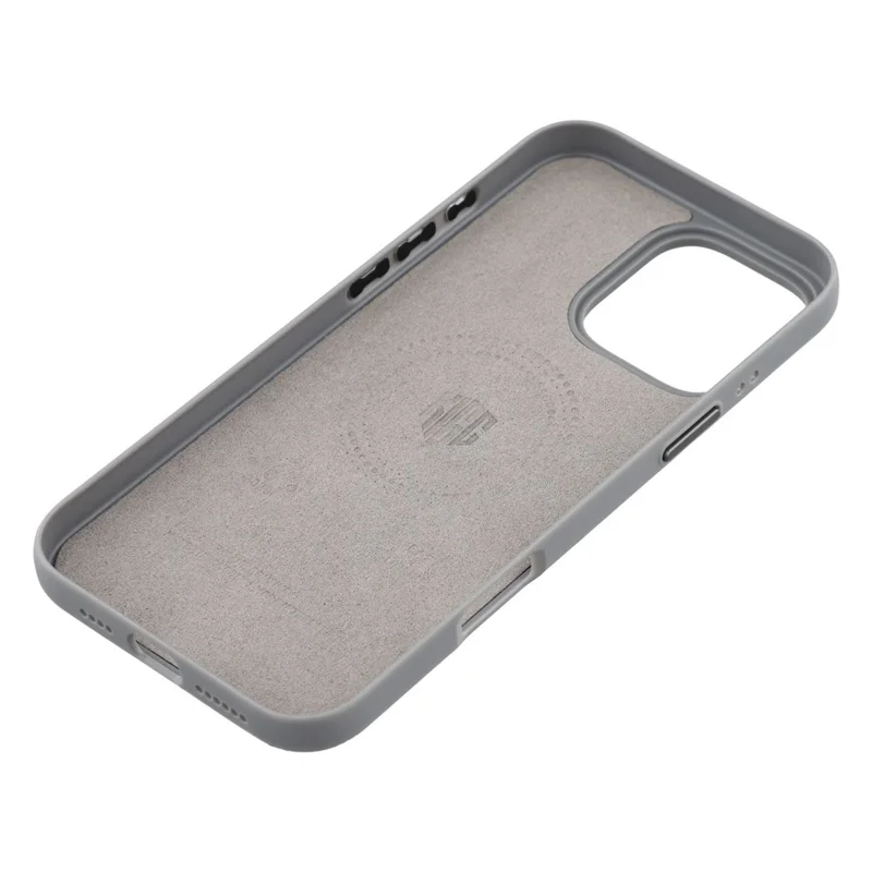 KIGC Per iPhone 16 Pro Cover Magnetica PC + PU con Supporto e Rivestimento Interno Morbido - Grigio