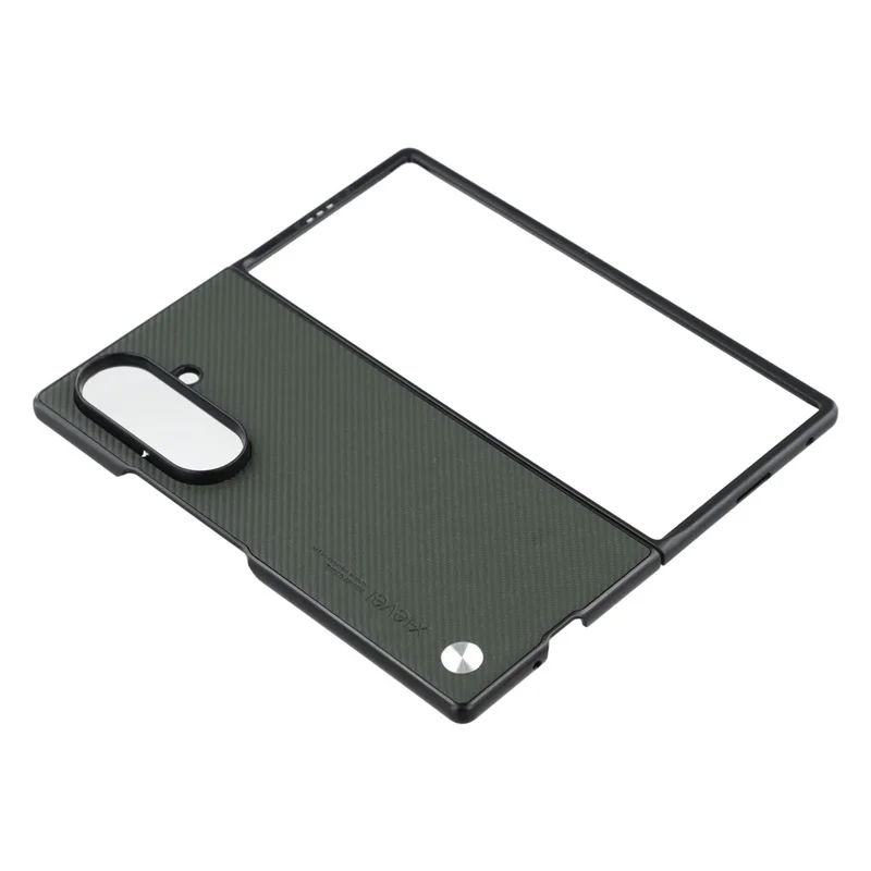 X-LEVEL Pour Samsung Galaxy Z Fold7 5G Étui Texture Fibre de Carbone Cuir PU + PC Coque de Téléphone - Vert
