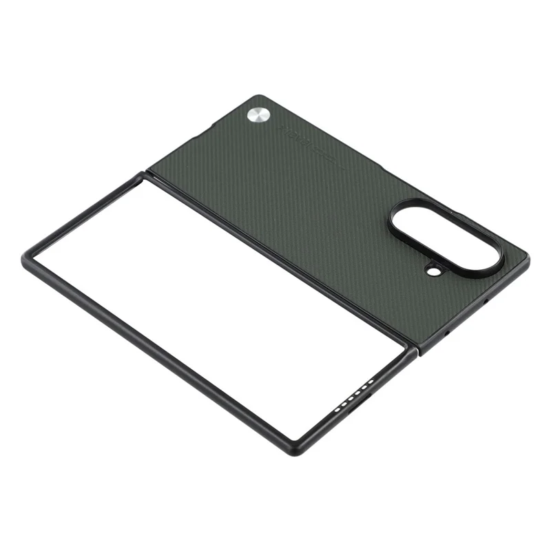 X-LEVEL Pour Samsung Galaxy Z Fold7 5G Étui Texture Fibre de Carbone Cuir PU + PC Coque de Téléphone - Vert