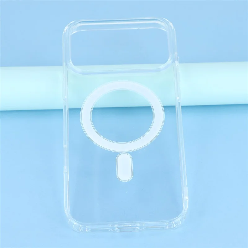 Capa para iPhone 17 Pro Max Compatível com MagSafe TPU + Acrílico Capa de Telefone Transparente
