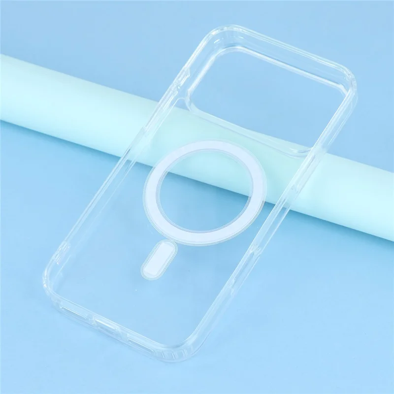 Capa para iPhone 17 Pro Max Compatível com MagSafe TPU + Acrílico Capa de Telefone Transparente