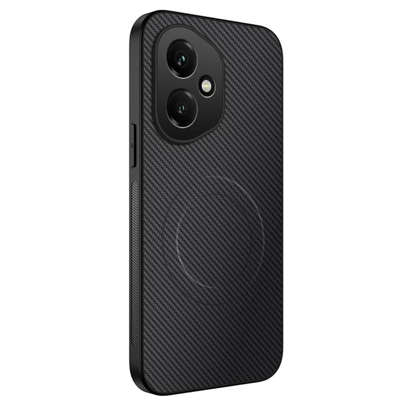 WANLONFENG Série TQ Capa Magnética para Honor 400 5G (Global) com Textura de Fibra de Carbono em PC e TPU - Preto