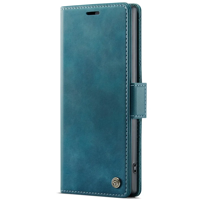 CASEME 033 Series For Samsung Galaxy Note10+ 5G  /  4G Case RFID Blocking Wallet Stand Calf Texture Leather Phone Cover - Blue