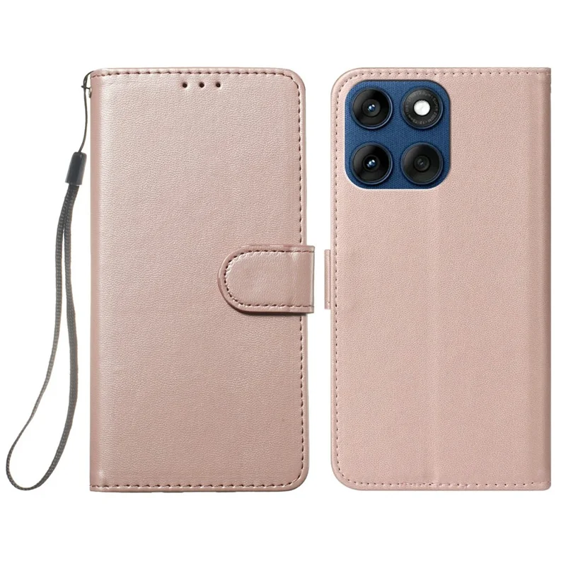 Wallet Case für Motorola Edge 60 5G / 60s 5G / 60 Fusion 5G Kunstleder Flip Handyhülle mit Kartenfach - Roségold