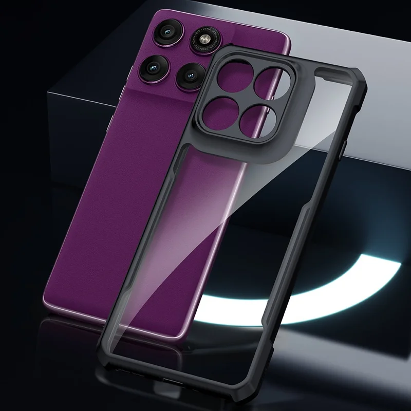 Чехол XUNDD для Motorola Edge 60 Pro 5G противоударный TPU + акриловый прозрачный задний защитный чехол для телефона