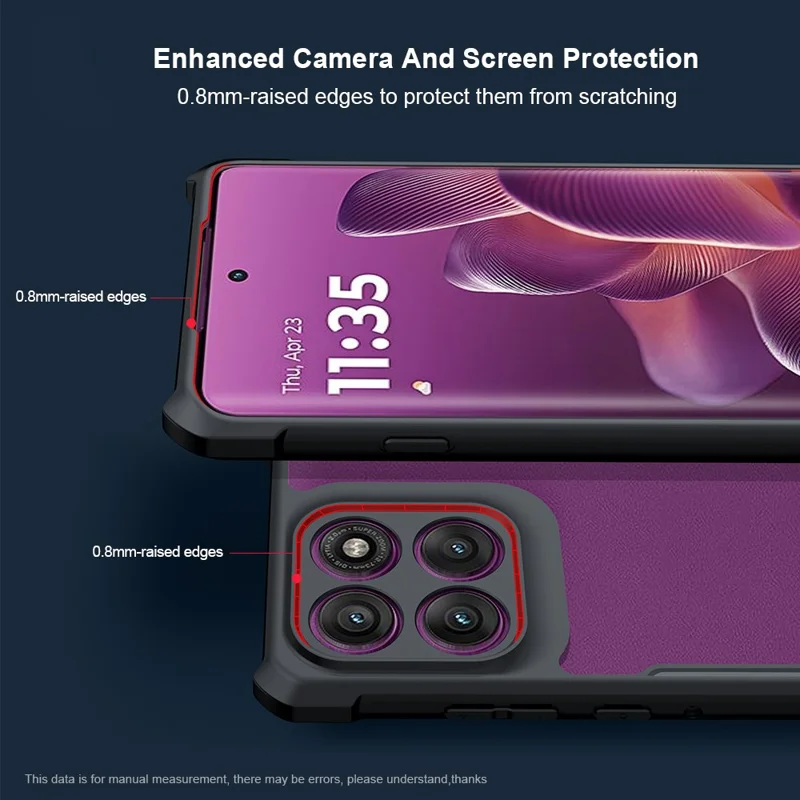 Чехол XUNDD для Motorola Edge 60 Pro 5G противоударный TPU + акриловый прозрачный задний защитный чехол для телефона