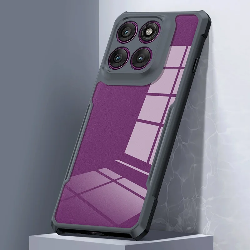 Чехол XUNDD для Motorola Edge 60 Pro 5G противоударный TPU + акриловый прозрачный задний защитный чехол для телефона