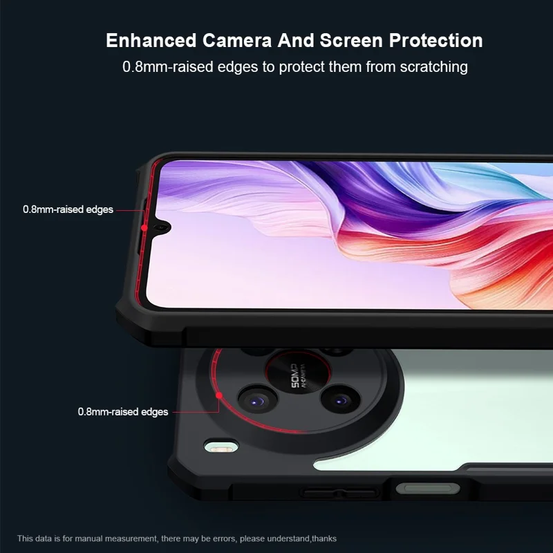 XUNDD Für ZTE Blade V70 Max Hülle Stoßfeste TPU + Acryl Transparente Rückseite Handyhülle