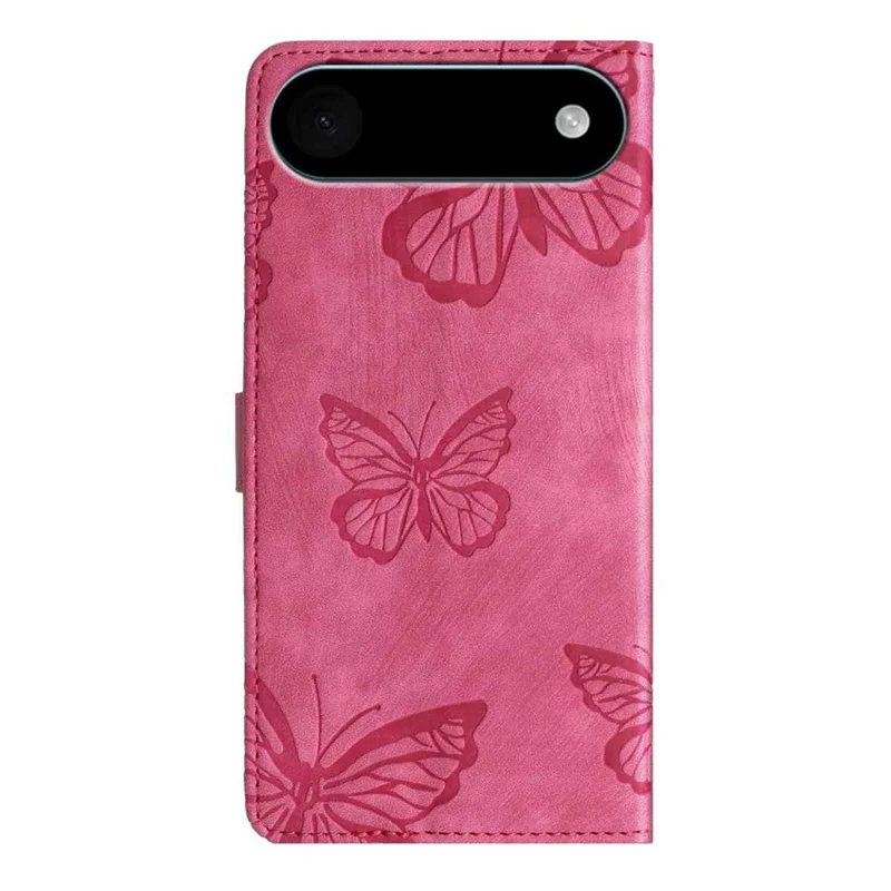 For iPhone Air Case Butterfly Design Flip Wallet Leather Phone Cover Skin-Touch - Rose