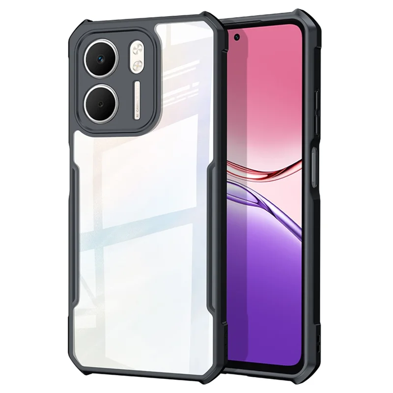 Funda XUNDD para Oppo A5x 5G / 4G Antideslizante TPU + Carcasa Trasera Transparente de Acrílico