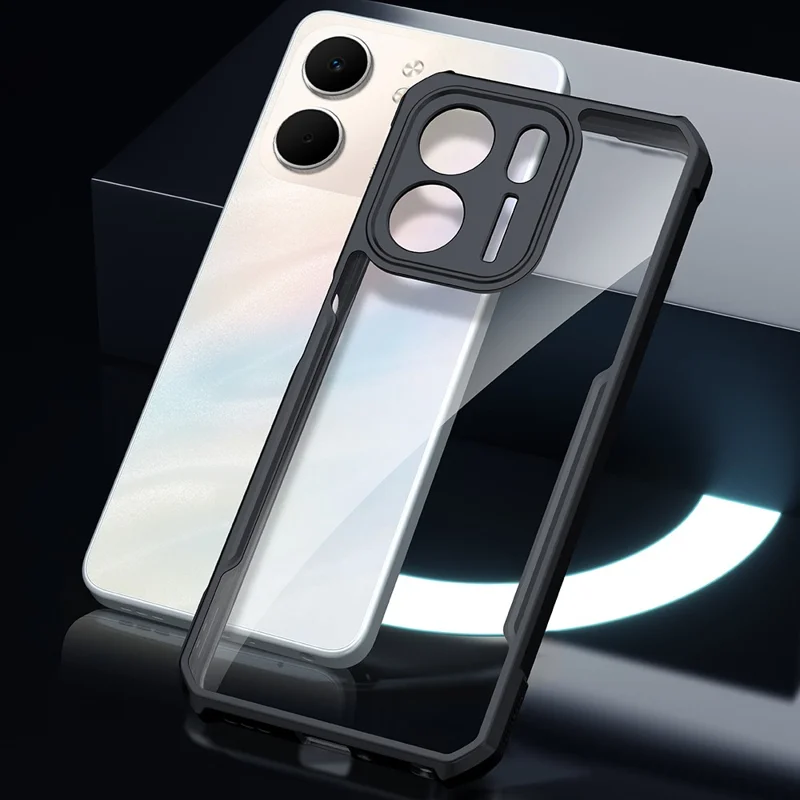 Funda XUNDD para Oppo A5x 5G / 4G Antideslizante TPU + Carcasa Trasera Transparente de Acrílico