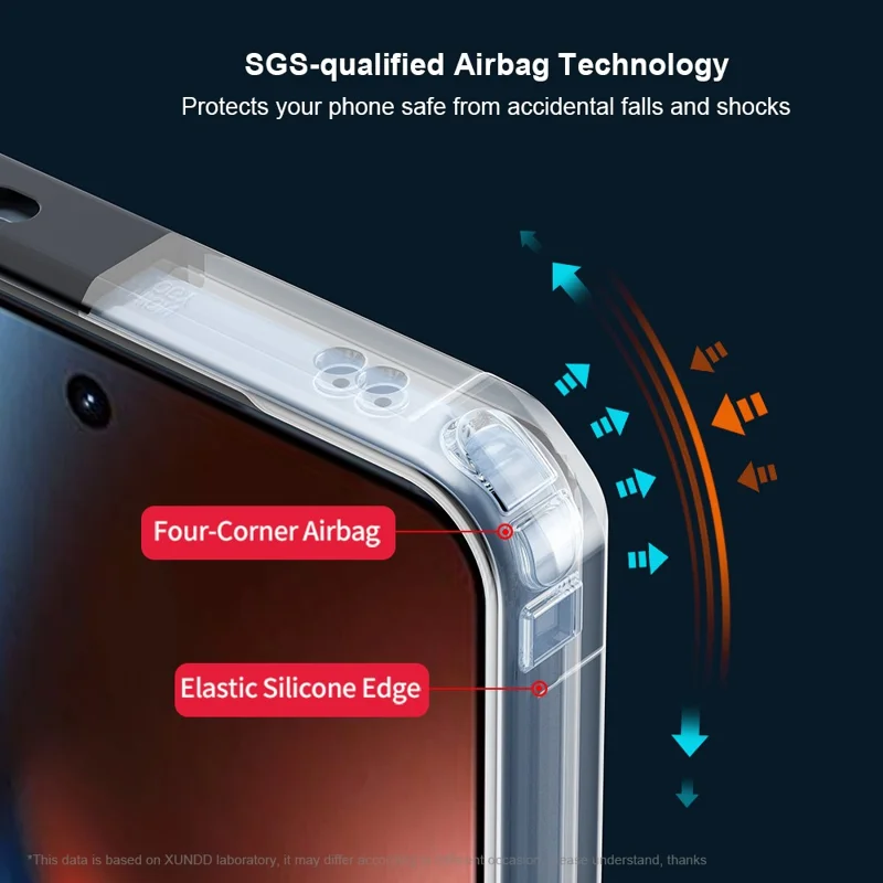 XUNDD Per Realme GT 7T 5G / GT 7 5G Cover Antiurto TPU + Acrilico Trasparente Posteriore per Cellulare