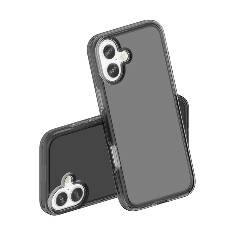 Cover per iPhone 17 PC + TPU Antiurto Cover Trasparente - Grigio Trasparente