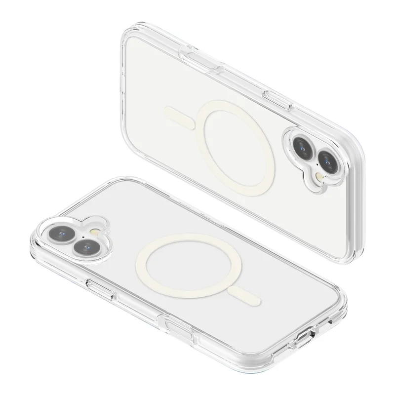 Magnetische Hülle für iPhone 17 kompatibel mit MagSafe, PC + TPU transparente Handyhülle