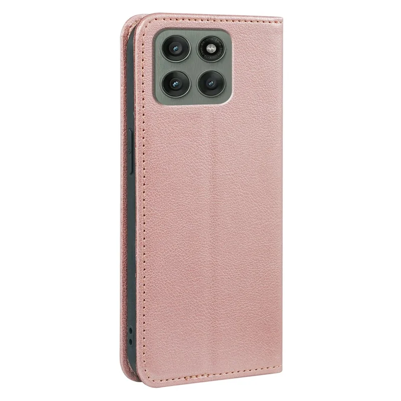 For Motorola Edge 60 Pro 5G Case Wallet RFID Blocking Leather Phone Cover Strong Magnetic Closure - Rose Gold