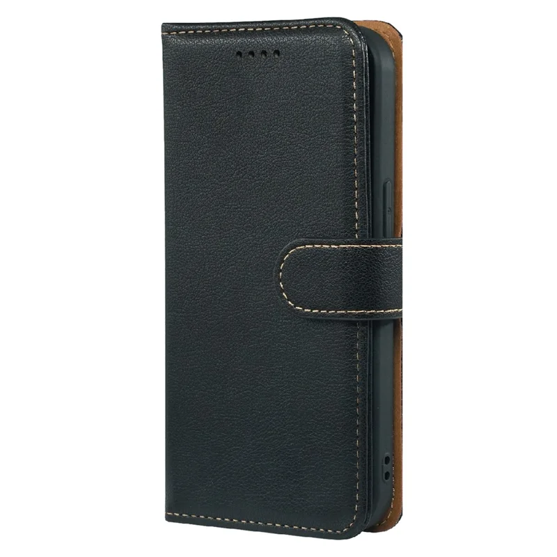 Cover per Samsung Galaxy XCover7 Pro con Blocco RFID Portafoglio, Texture Pelle di Litchi, Chiusura Magnetica - Nero