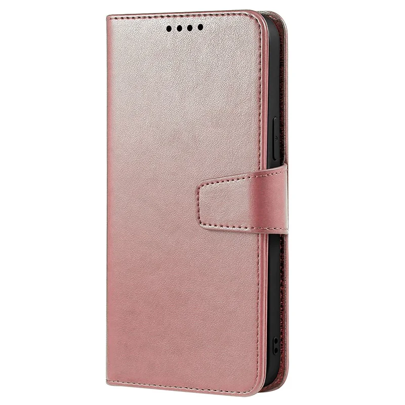 Capa para Oppo A5 Pro 5G (Global) com Suporte para Cartão, Carteira em Couro - Dourado Rosado