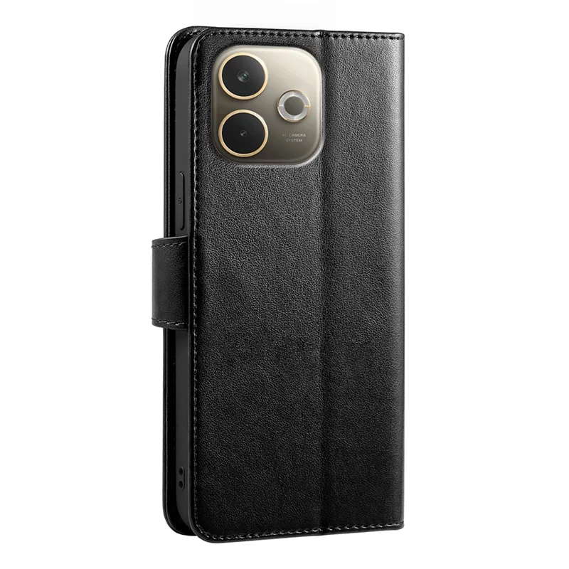 For Oppo A5 Pro 5G (Global) Case Stand Card Holder Wallet Leather Phone Cover - Black