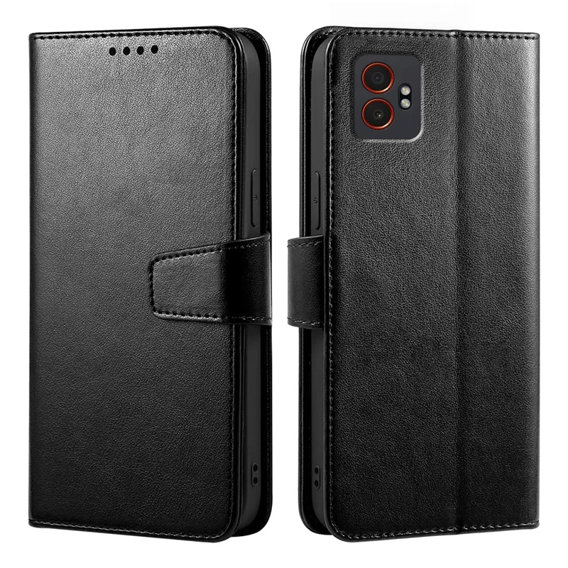 Für Samsung Galaxy XCover7 Pro Hülle Ständer Kartenhalter Brieftasche Lederhülle Handyhülle - Schwarz