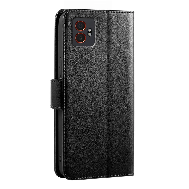 Für Samsung Galaxy XCover7 Pro Hülle Ständer Kartenhalter Brieftasche Lederhülle Handyhülle - Schwarz