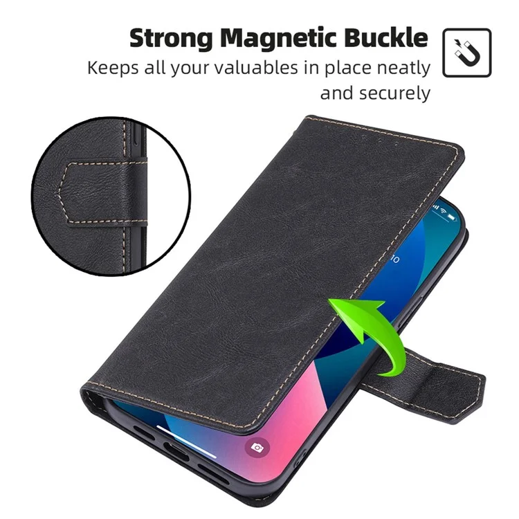 For Xiaomi 12T 5G / Redmi K50 Ultra 5G / 12T Pro 5G Wallet Flip Cover Water Resistant PU Leather RFID Blocking Magnetic Closure Stand Phone Case - Black