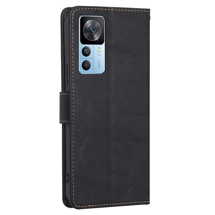 For Xiaomi 12T 5G / Redmi K50 Ultra 5G / 12T Pro 5G Wallet Flip Cover Water Resistant PU Leather RFID Blocking Magnetic Closure Stand Phone Case - Black